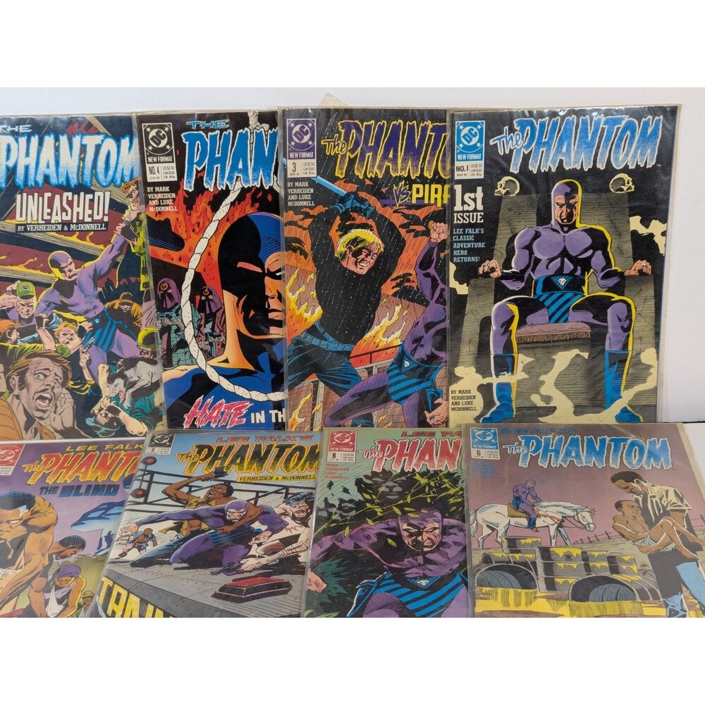DC Comics The Phantom Lot Of 8 1988's Issues #1, 3, 4, 5, 6, 8, 9, 10